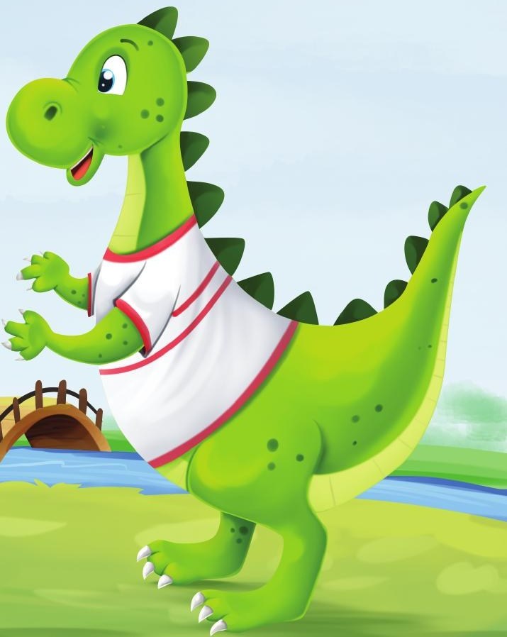 Lucas, el dinosaurio verde
